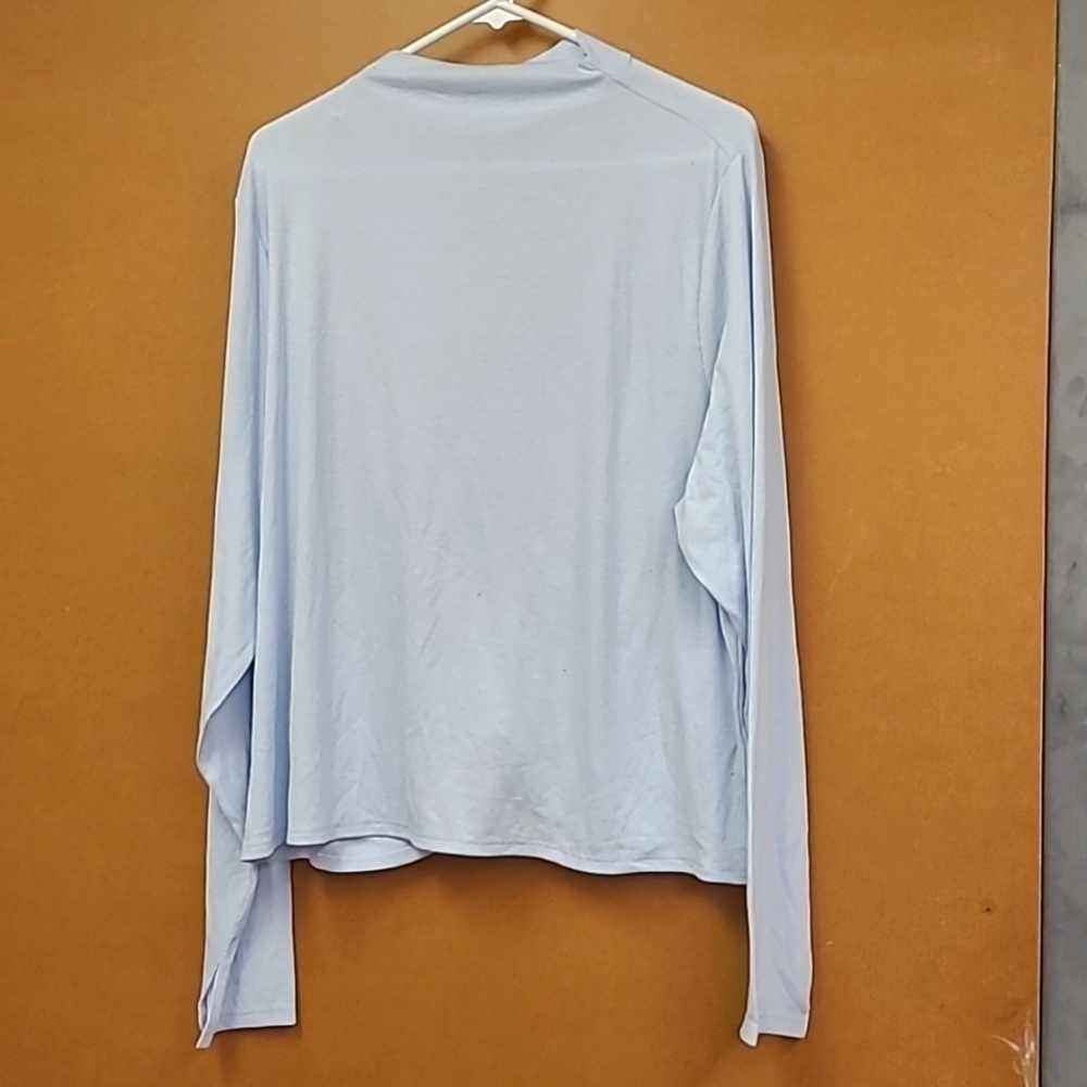 Old Navy Baby Blue UltraLite Mock Neck Longsleeve Top